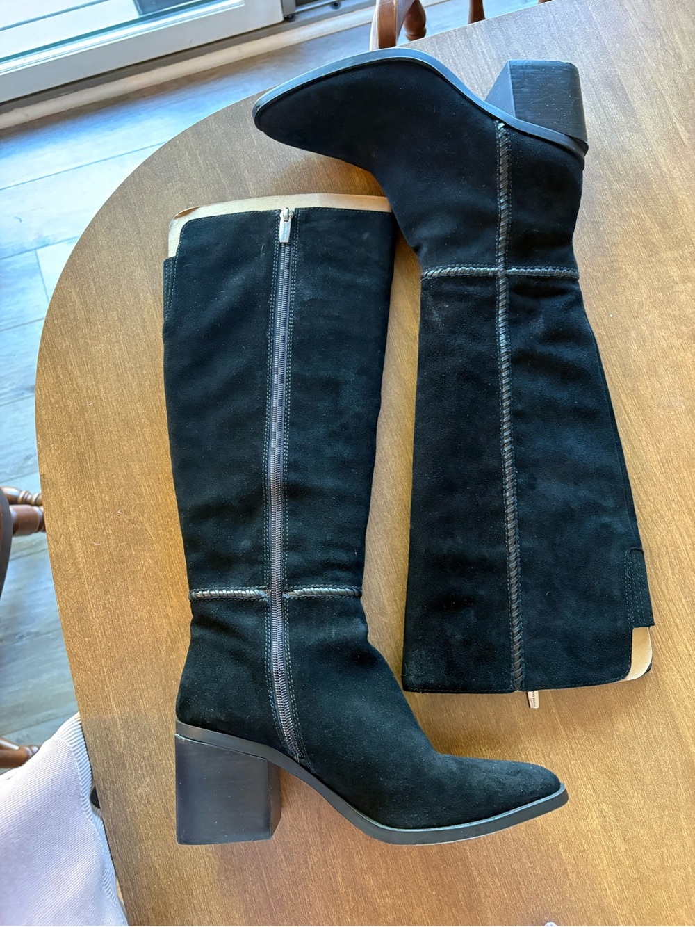 Knee high Vince Camuto black suede boots